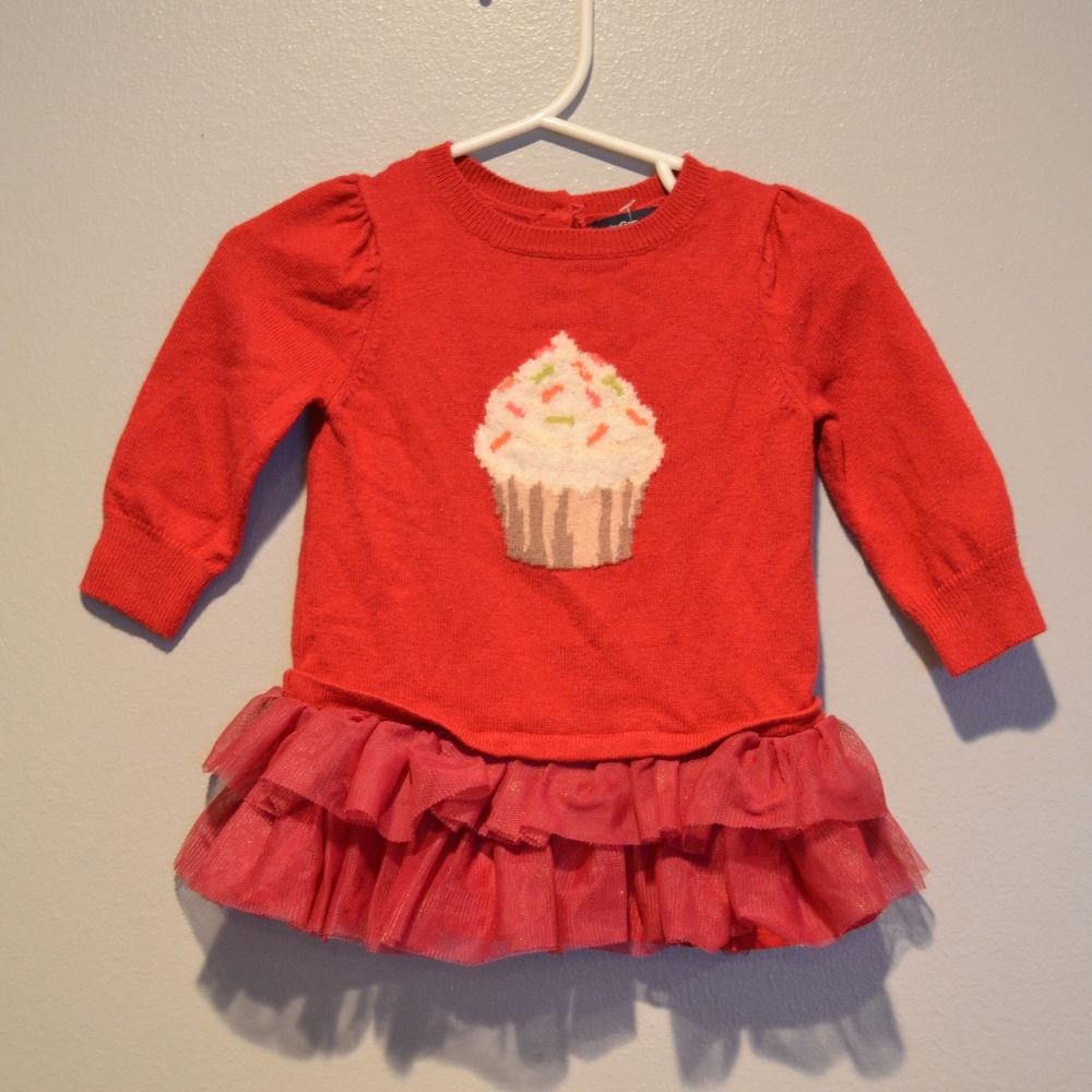 NEW babyGAP Cupcake Sweater Dress size 3-6M